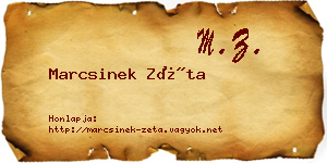 Marcsinek Zéta névjegykártya